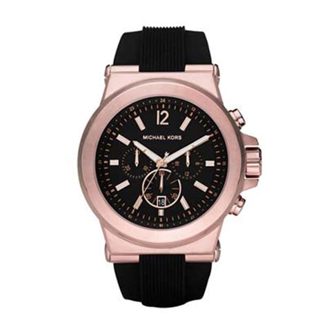 michael kors black silicone watch